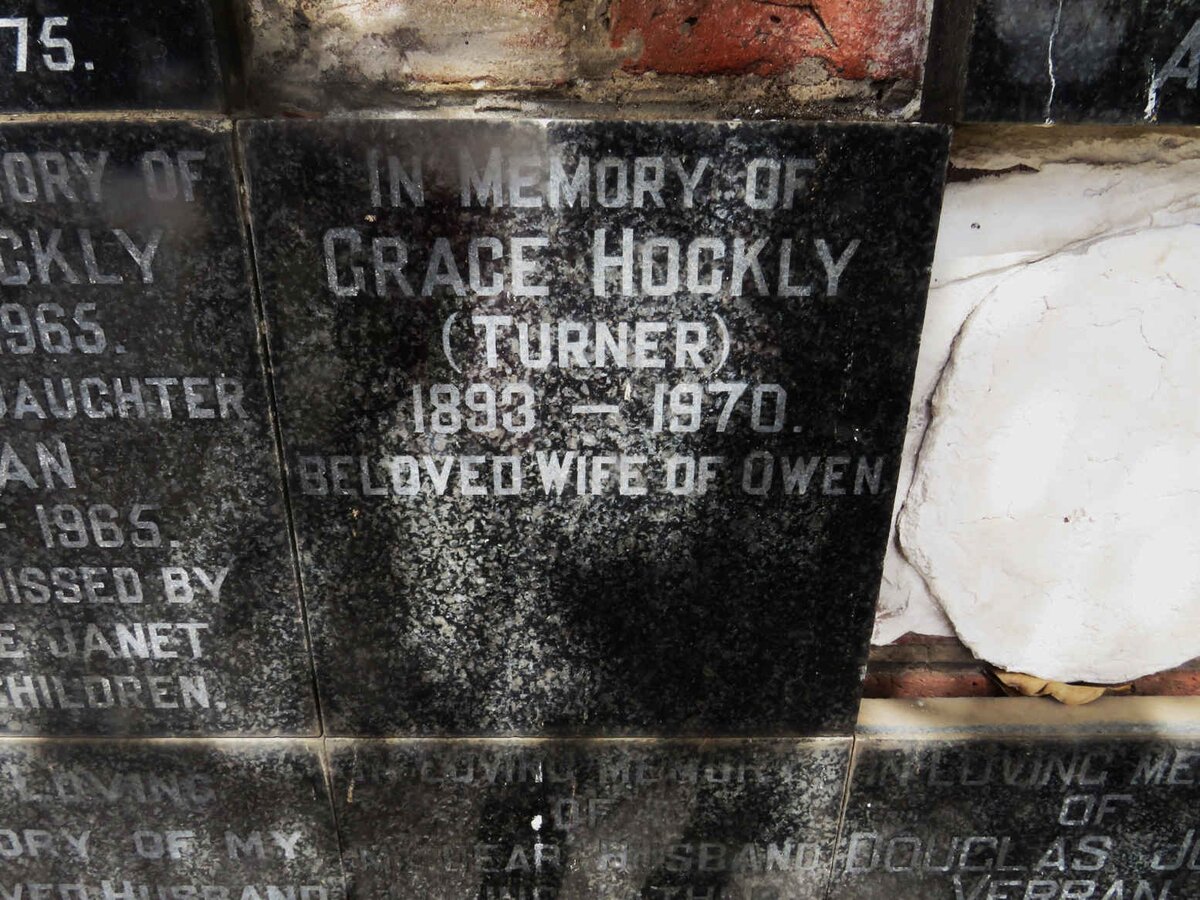 HOCKLY Grace nee TURNER 1893-1970