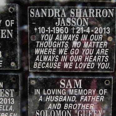 JASSON Sandra Sharron 1960-2013