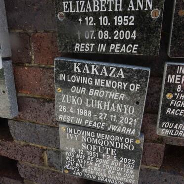 KAKAZA Zuko Lukhanyo 1988-2021