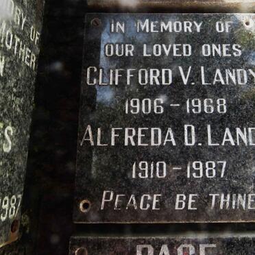 LANDY Clifford V. 1906-1968 &amp; Alfreda D. 1910-1987