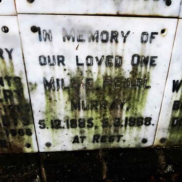 MURRAY Millie Pearl 1885-1968