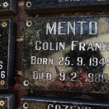 MENTO Colin Frank 1949-1988