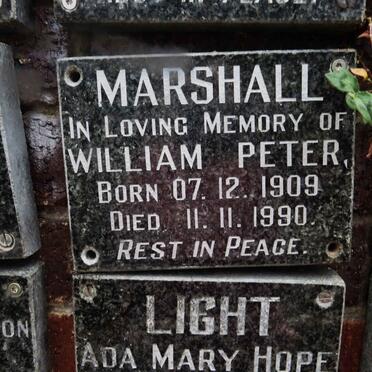 MARSHALL William Peter 1909-1990