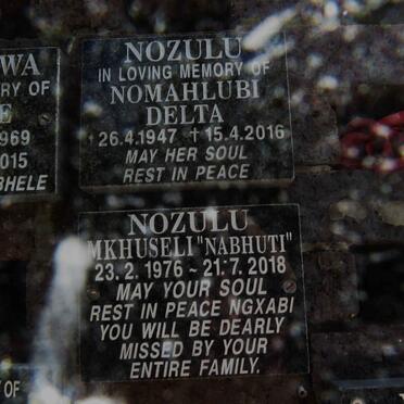 NOZULU Nomahlubi Delta 1947-2016 :: NOZULU Mkhuseli 1976-2018