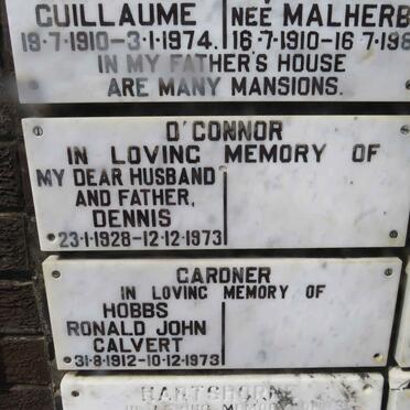 O'CONNOR Dennis 1928-1973