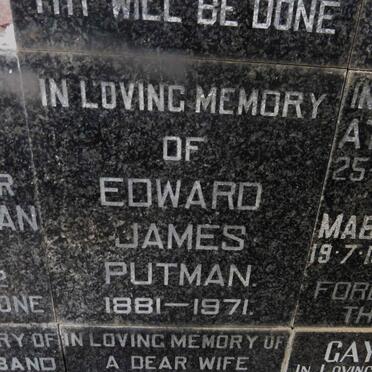 PUTMAN Edward James 1881-1971