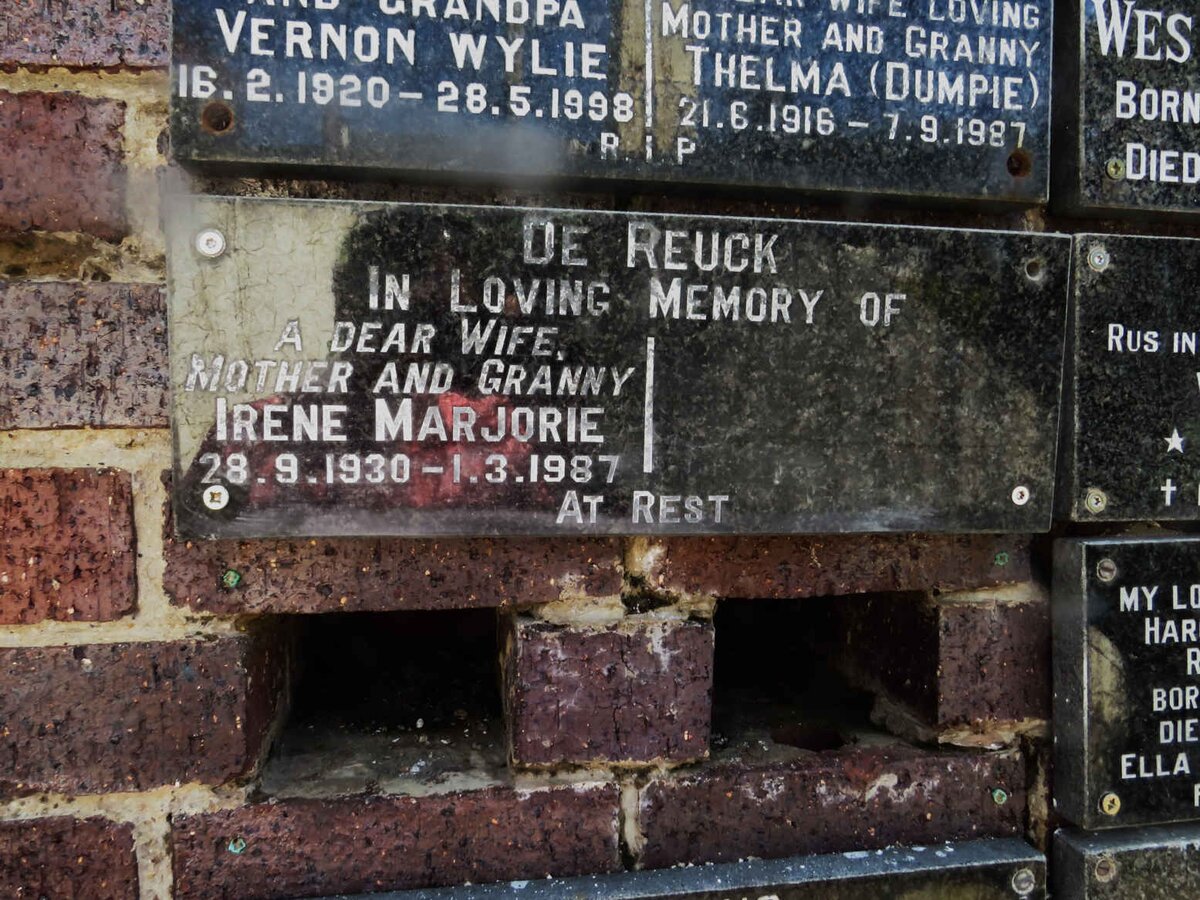 REUCK Irene Marjorie, de 1930-1987