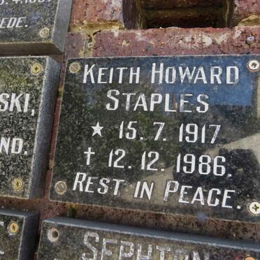 STAPLES Keith Howard 1917-1986
