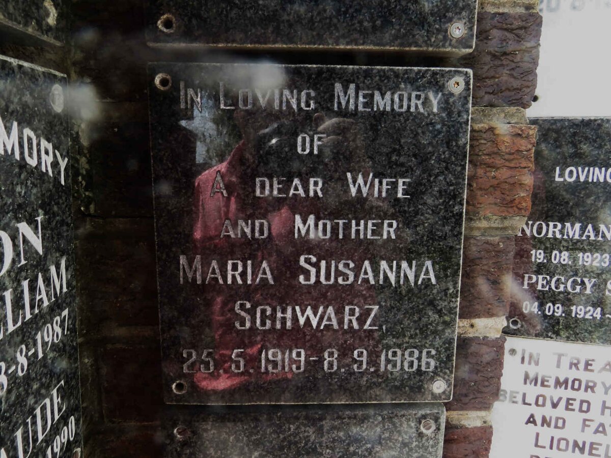 SCHWARZ Maria Susanna 1919-1986