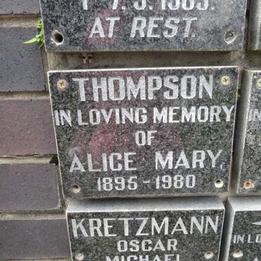 THOMPSON Alice Mary 1895-1980