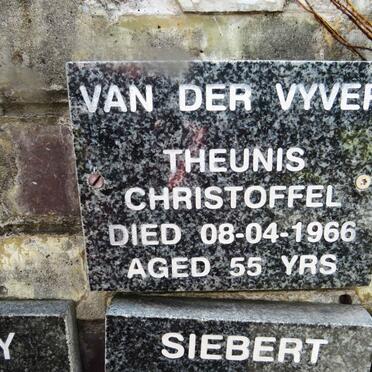 VYVER Theunis Christoffel, van der -1966
