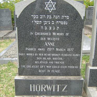 HORWITZ Anne -1977