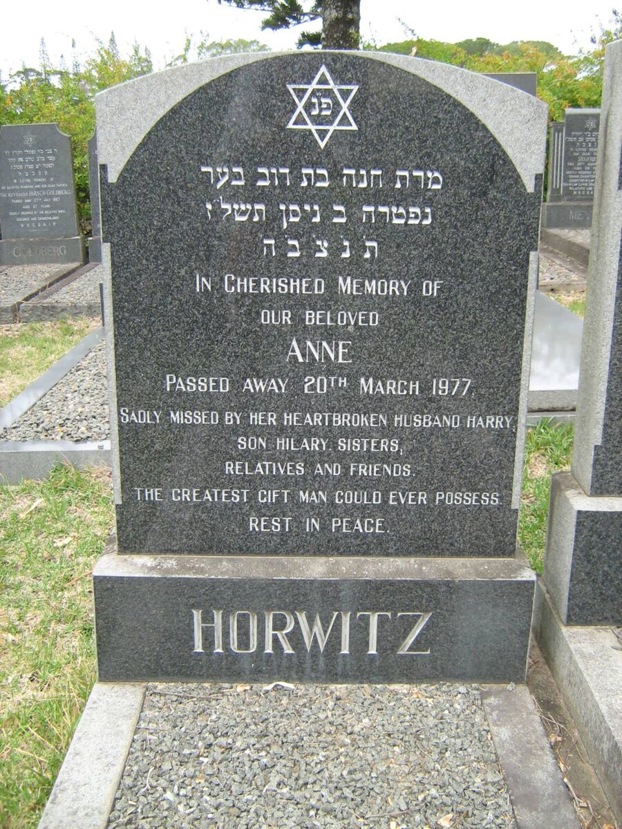 HORWITZ Anne -1977