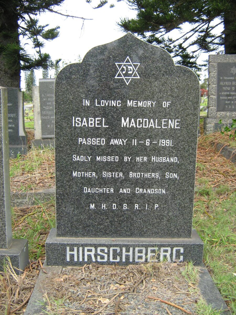 HIRSCHBERG Isabel Magdalene -1991