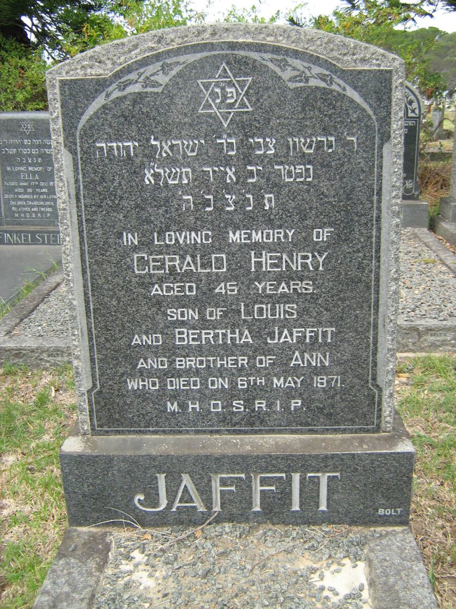 JAFFIT Gerald Henry -1971