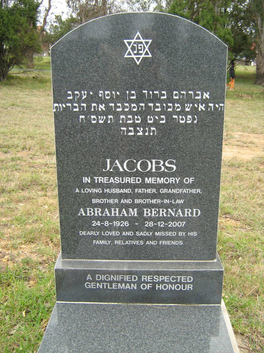 JACOBS Abraham Bernard 1926-2007