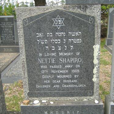 SHAPIRO Nettie -1969