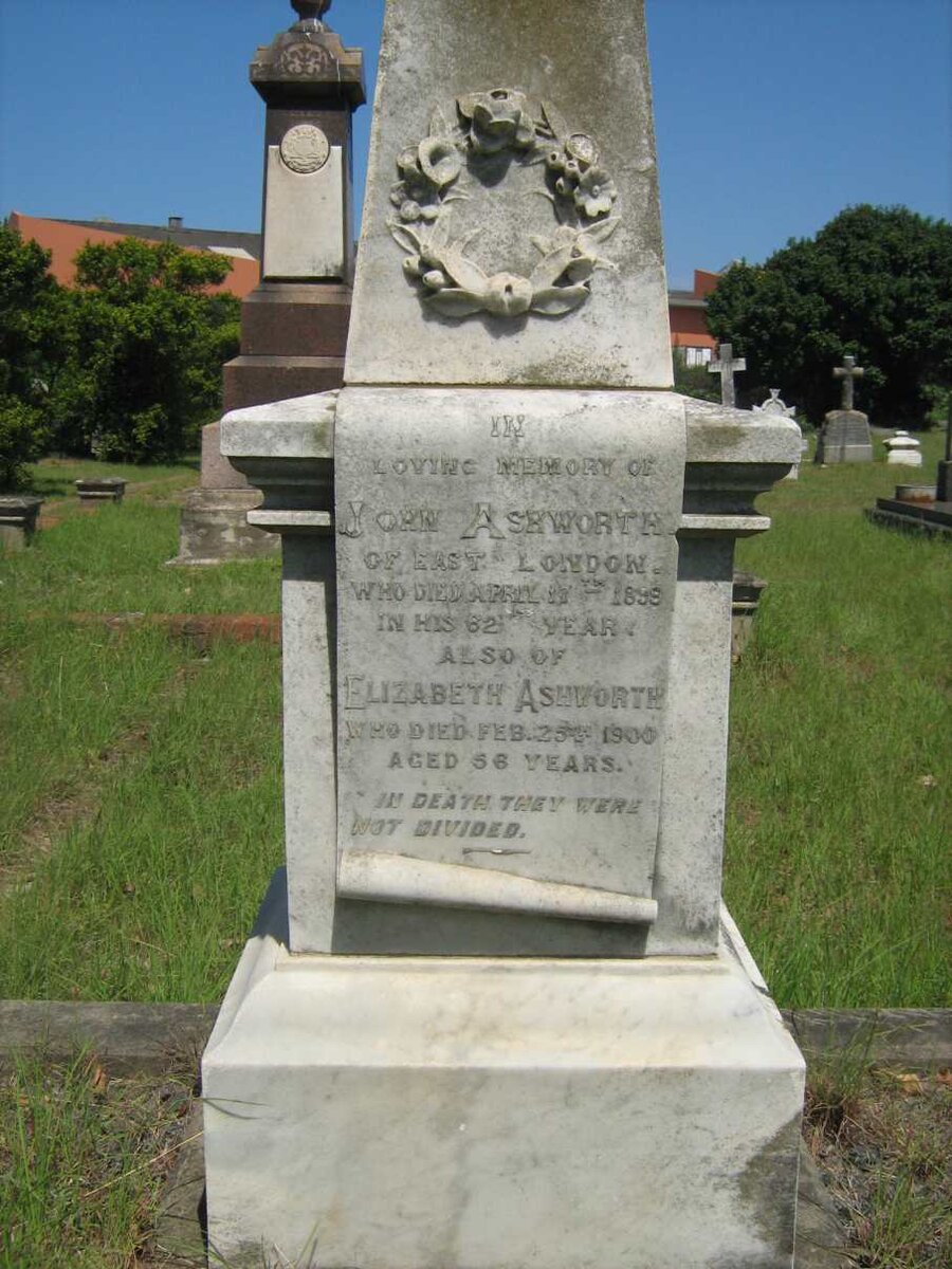 ASHWORTH John -1899 &amp; Elizabeth -1900