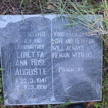 AUGUSTE Loretta Ann Rose 1941-1998