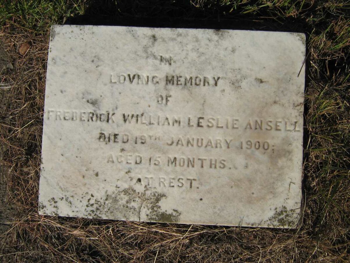 ANSELL Frederick William Leslie -1900