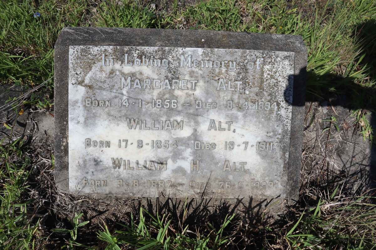 ALT William 1854-1911 &amp; Margaret 1856-1894 :: ALT William H. 1882-1939