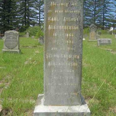 ALEXANDERSON Carl August 1866-1923 &amp; Selma Carolina 1869-1939