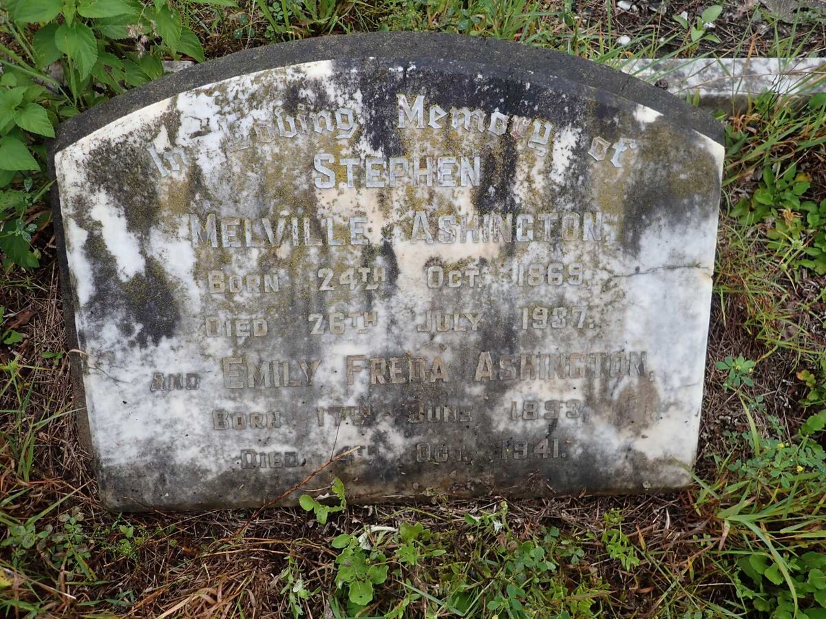 ASHINGTON Stephen Melville 1869-1937 &amp; Emily Freda 1893-1941