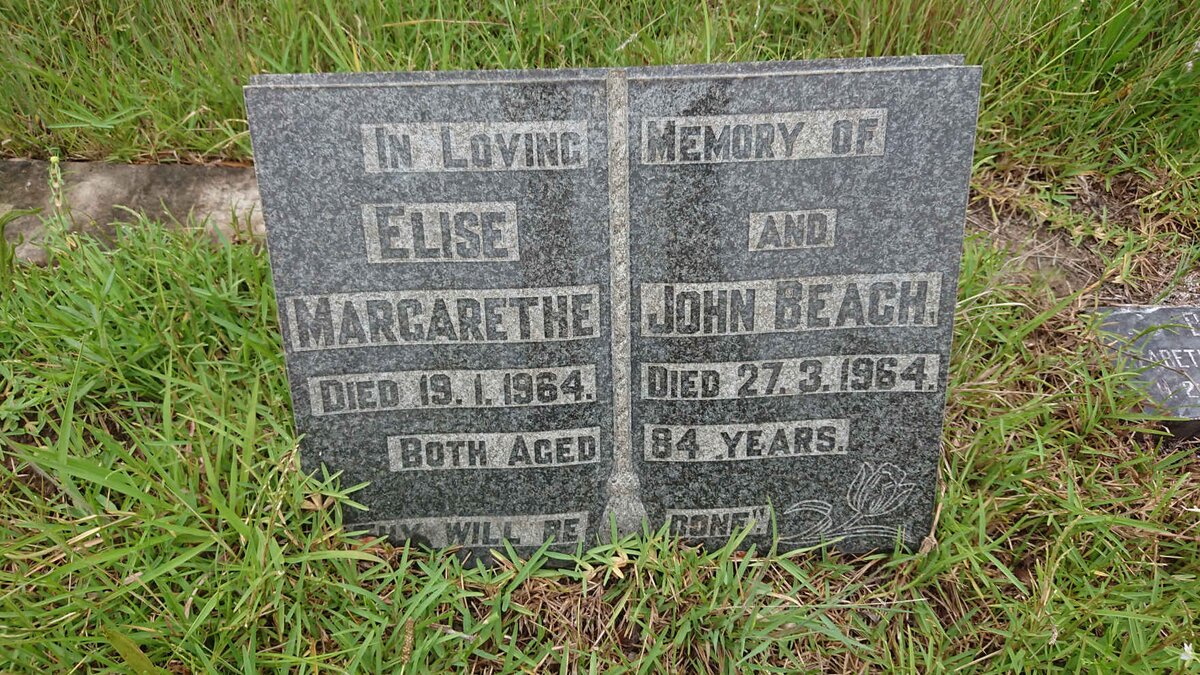 BEACH John -1964 &amp; Elise Margarethe -1964