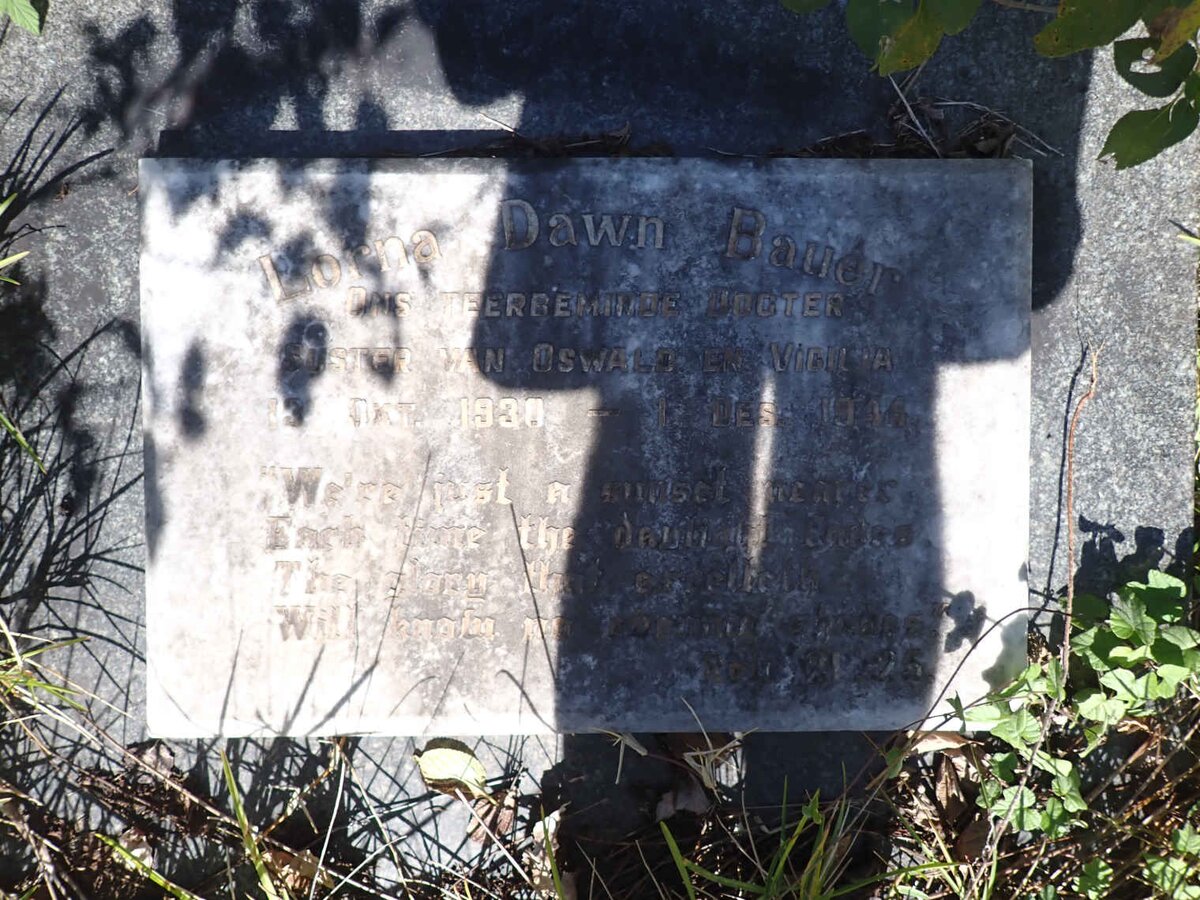 BAUER Lorna Dawn 1930-1944