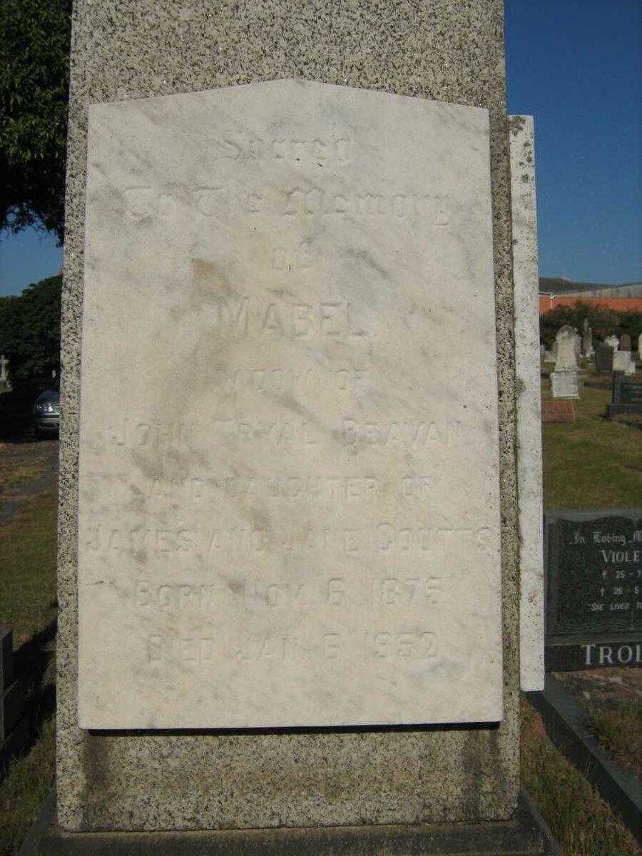 BEAVAN Mabel 1875-1952