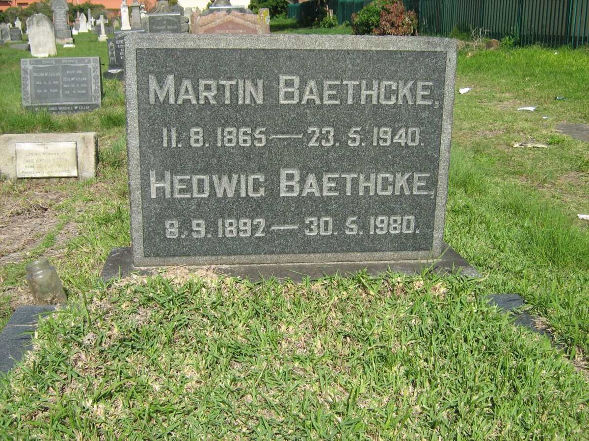 BAETHCKE Martin 1865-1940 &amp; Hedwig 1892-1980