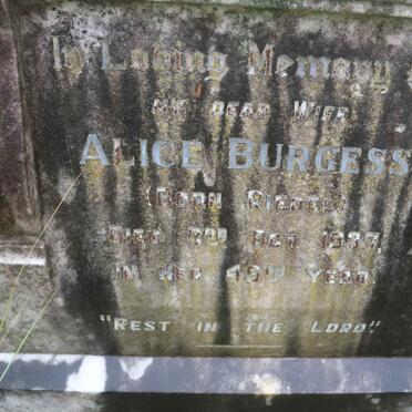 BURGESS Alice nee RIEDEL -1937
