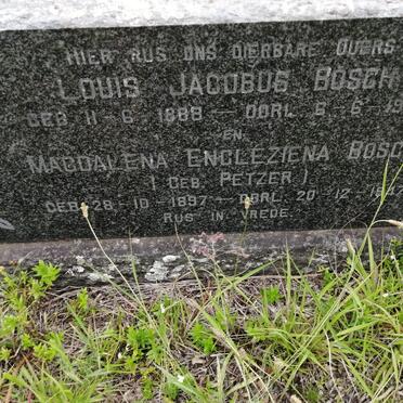 BOSCH Louis Jacobus 1888-195? &amp; Magdalena Engleziena PETZER 1897-1947