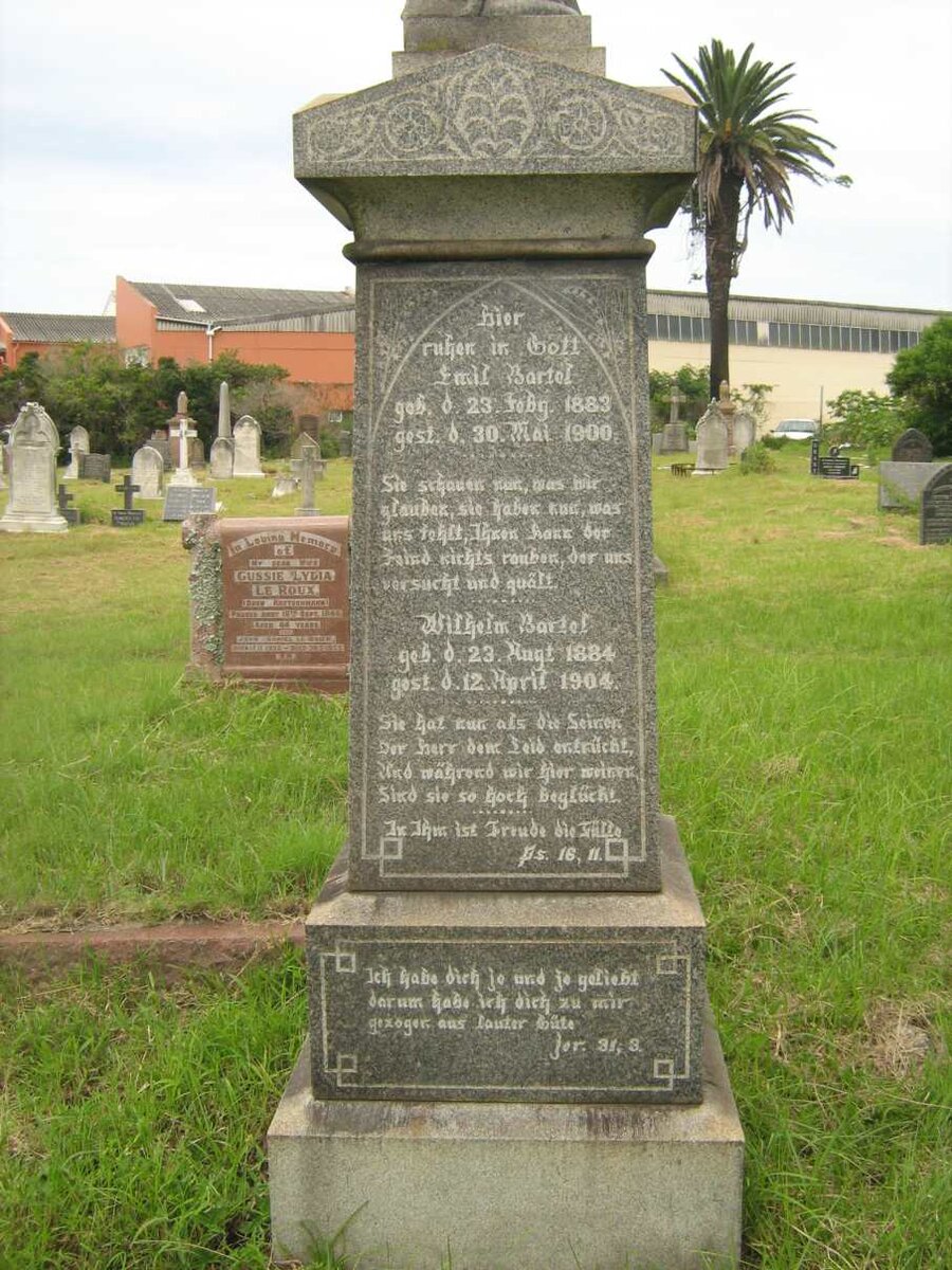 BARTEL Emil 1883-1900 &amp; Wilhelm 1884-1904