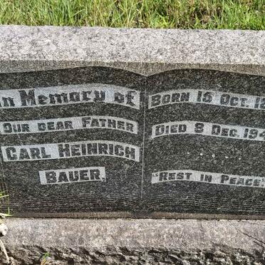 BAUER Carl Heinrich 1850-1944