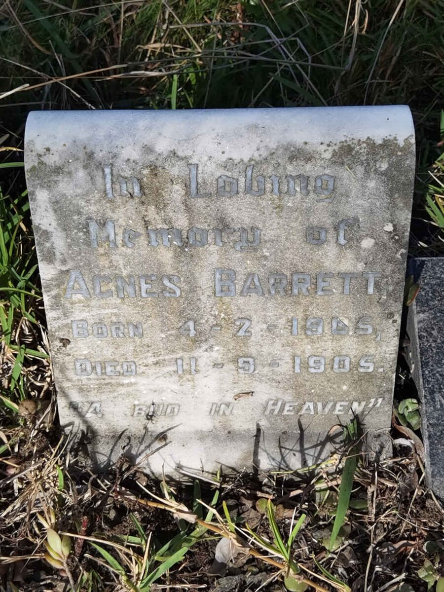 BARRETT Agnes 1905-1905