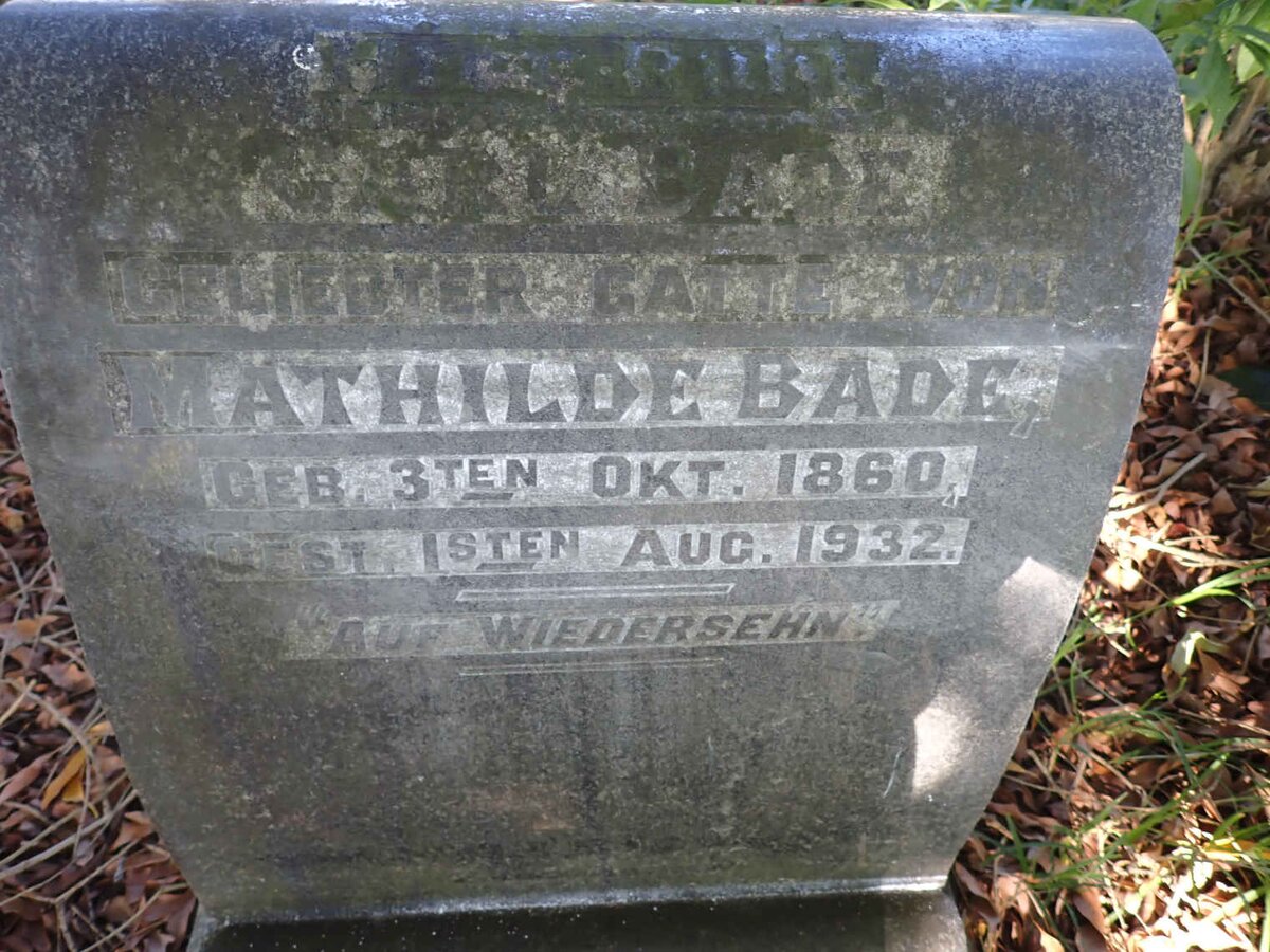 BADE Mathilde 1860-1932