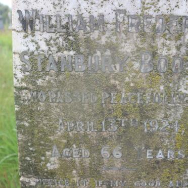 BOOTY William Frederick Stanbury -1924