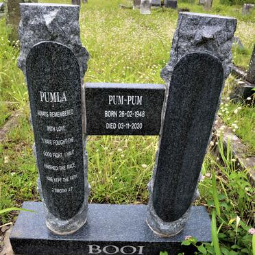 BOOI Pumla 1948-2020