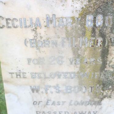 BOOTY Cecilia Mary nee FILMER