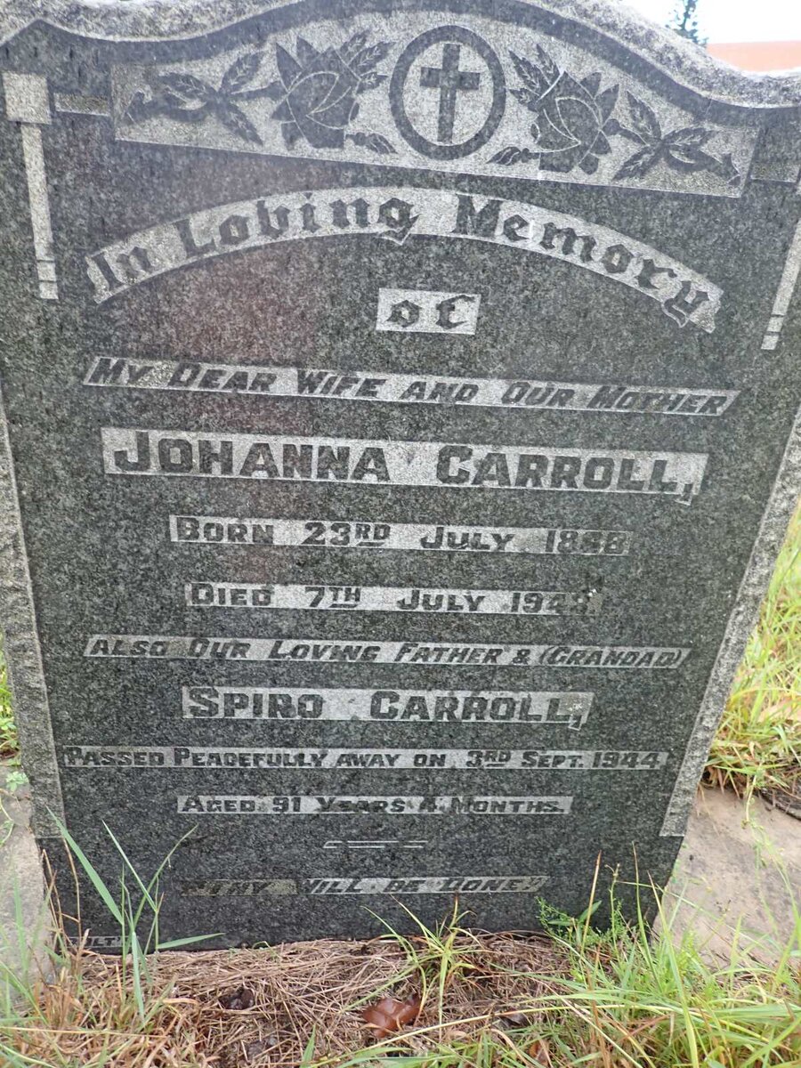 CARROLL Spiro -1944 &amp; Johanna 1868-194?