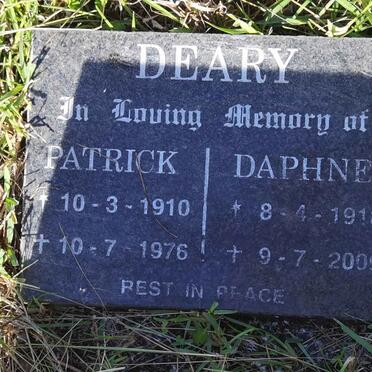 DEARY Patrick 1910-1976 &amp; Daphne 1918-2009