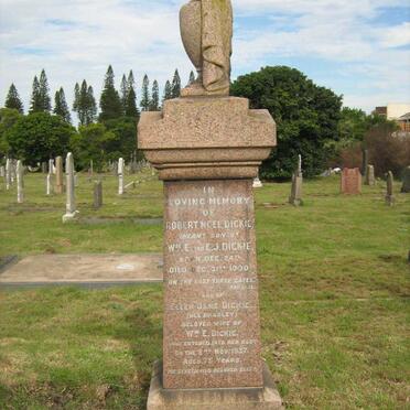 DICKIE Robert Noel 1900-1900 &amp; Ellen Jane BRADLEY -1937