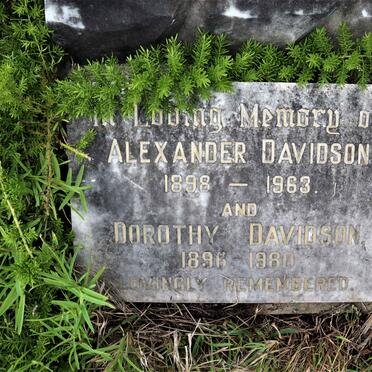 DAVIDSON Alexander 1898-1963 &amp; Dorothy 1896-1980