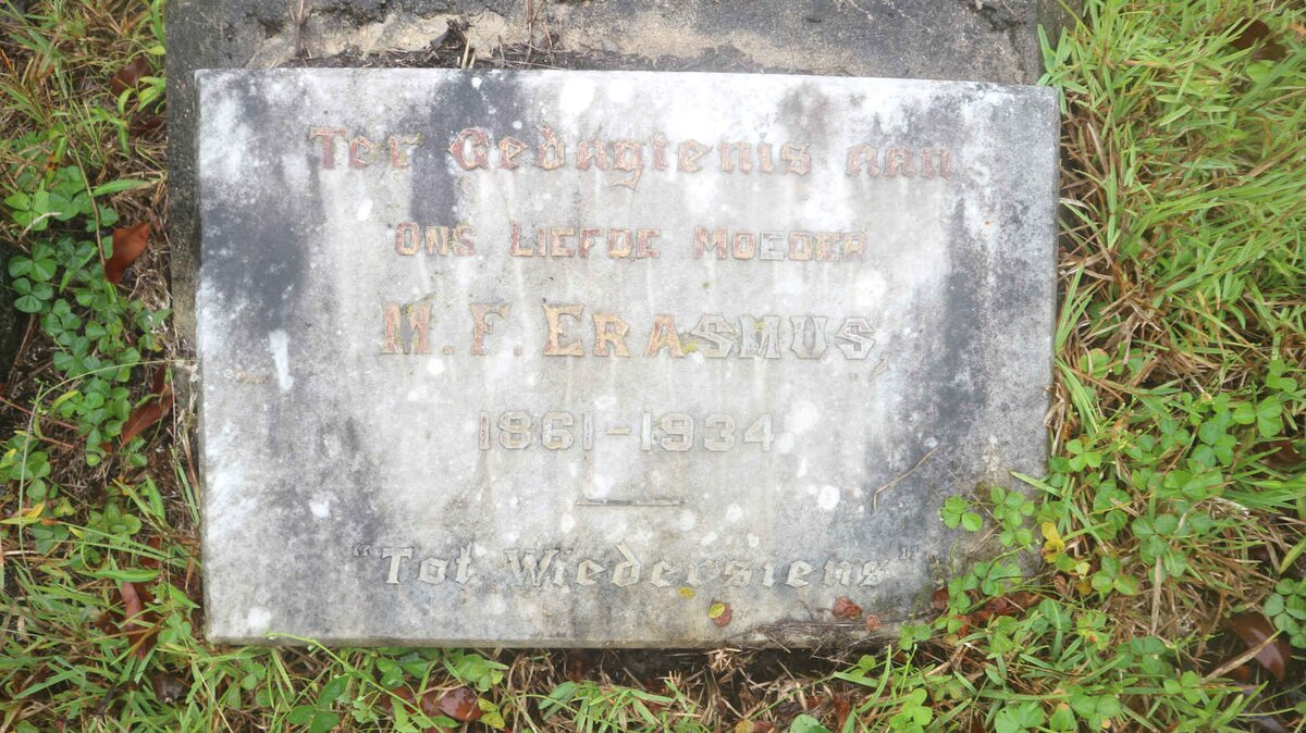 ERASMUS M.F. 1861-1934