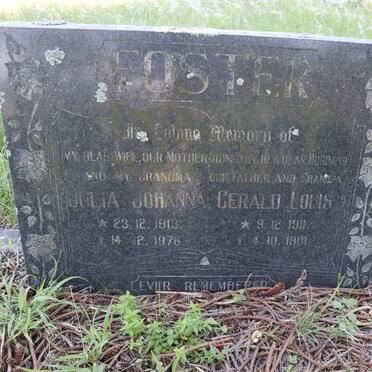 FOSTER Gerald Louis 1911-1981 &amp; Julia Johanna 1913-1976