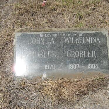 GROBLER John A. 1907-1970 &amp; Wilhelmina 1907-1984
