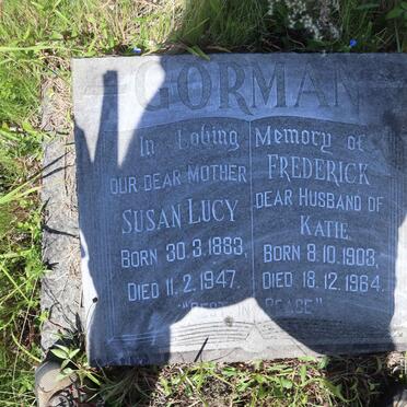 GORMAN Susan Lucy 1883-1947 :: GORMAN Frederick 1903-1964