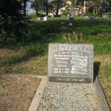 GAFFNEY Victor Gordon Allison 1928-1964 &amp; Rhoda June 1941-2007