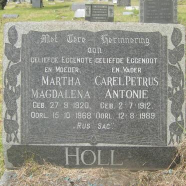 HOLL Carel Petrus Antonie 1912-1989 &amp; Martha Magdalena 1920-1968